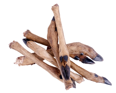 Reeenpoot met haar - hondensnack - 100% natuurlijk - 7 stuks - Hondenpleintje.nl