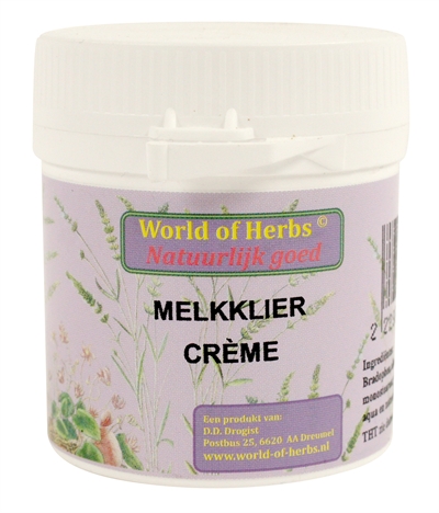 Melkklier crème - World of Herbs - fytotherapie - 50 gram - Hondenpleintje.nl