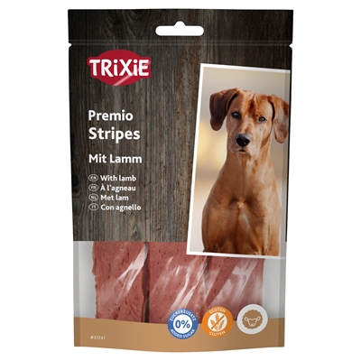 Hondensnack - Trixie Premio Lamb Stripes - lamsvlees - 100 gr - Hondenpleintje.nl