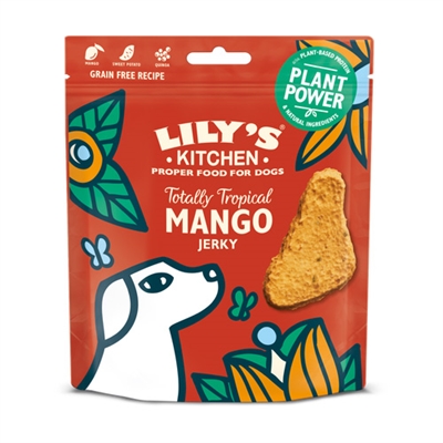 Hondensnack vegan - Lily's Kitchen - mango jerky - 70 gr - Hondenpleintje.nl
