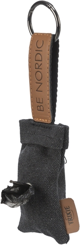 Poepzakhouder - Trixie Be Nordic - canvas - zwart - inclusief 20 zakjes - Hondenpleintje.nl