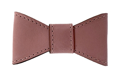 Vlinderstrik hond - Sazzz Glamper Classic - leer - roze - maat M - Hondenpleintje.nl