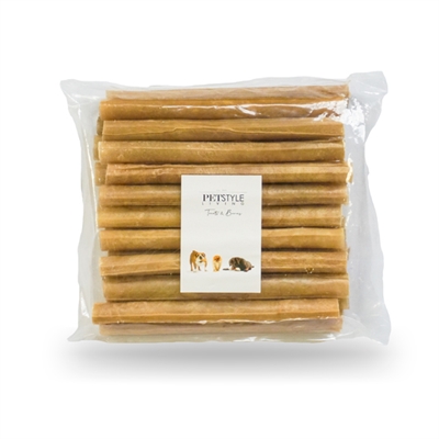 Geperste staaf hond - Petstyle Living - runderhuid - 20 cm - 20 stuks - Hondenpleintje.nl