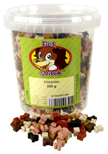 Hondenkoekjes - Petsnack Iniminies - zachte botjes - 500 gram - Hondenpleintje.nl
