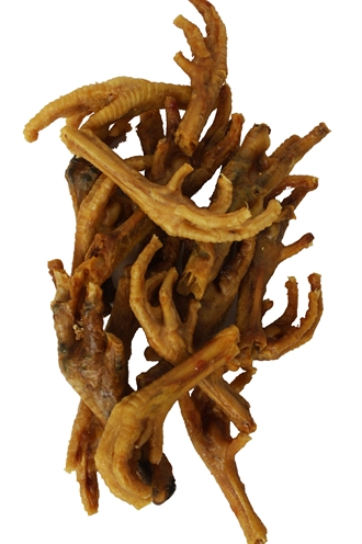 Kippenpoten gerookt - petsnack hond - bruin - 1 kg - 70 stuks - Hondenpleintje.nl