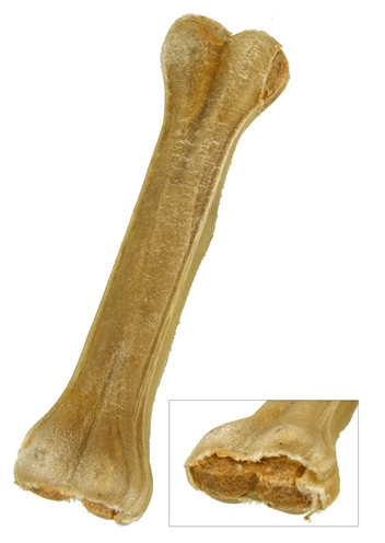 Hondensnack geperst bot - buffelhuid met zalm - 20 cm - 5 stuks - Hondenpleintje.nl